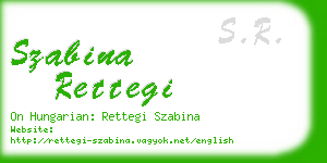 szabina rettegi business card